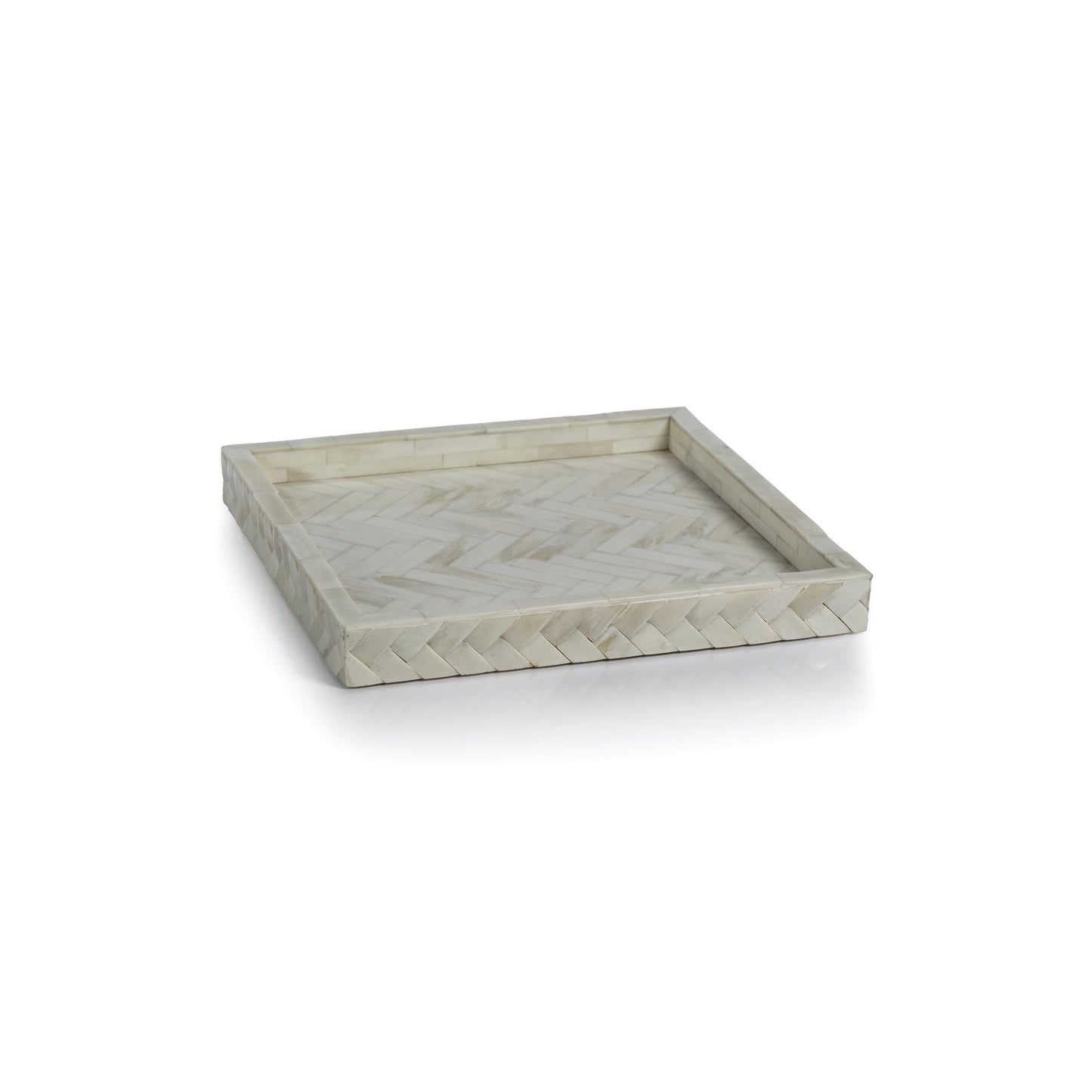 Bone Braided Tray - Medium - Trays by Carlyle Avenue