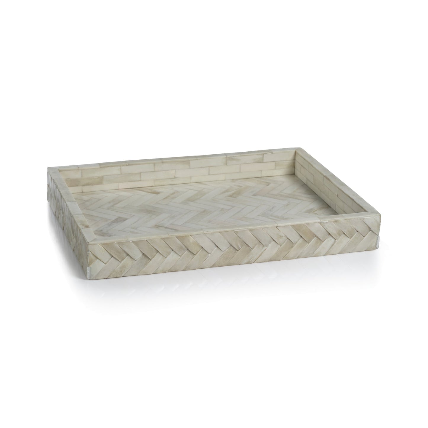 Bone Braided Tray - Large - Trays by Carlyle Avenue