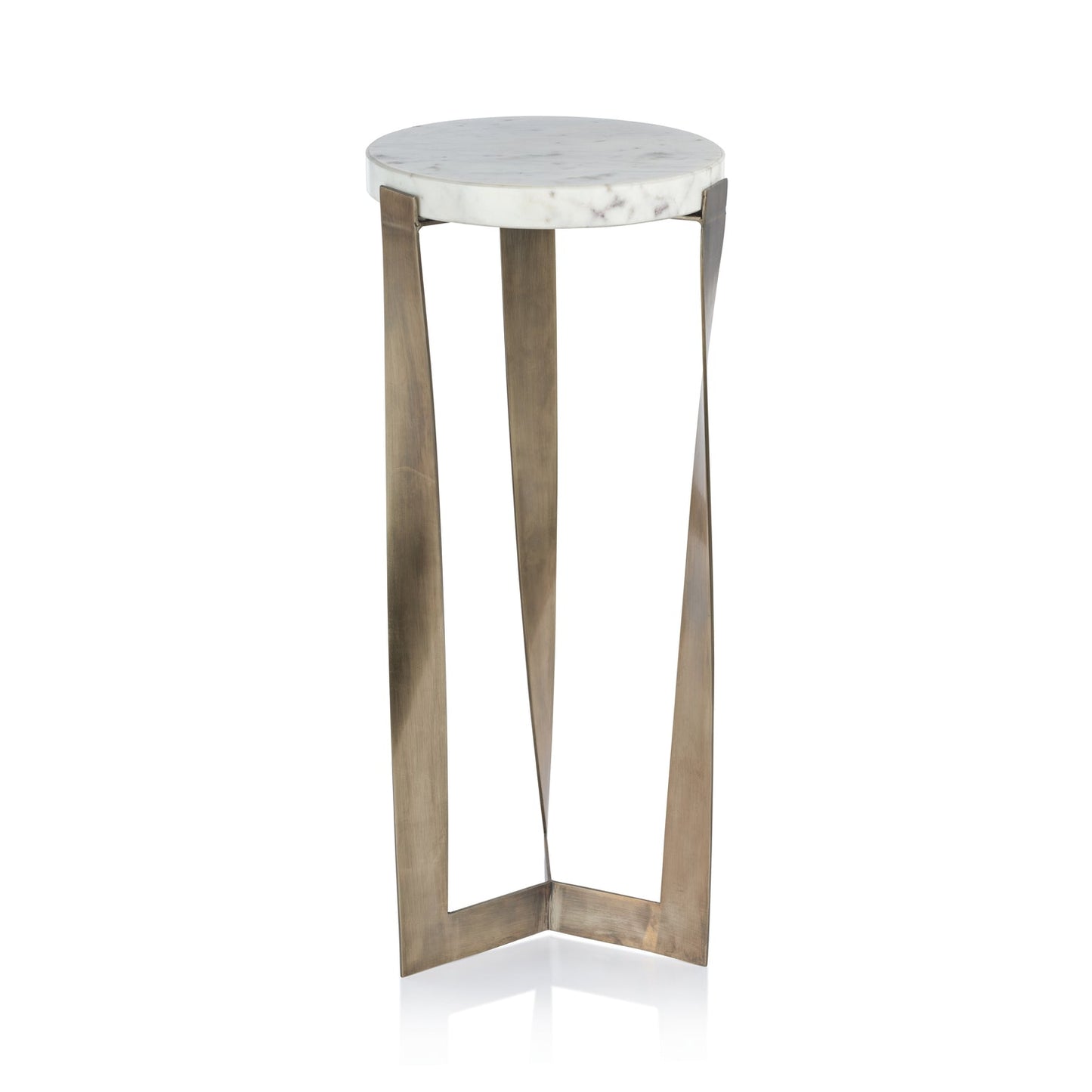 Costa Marble on Antique Brass Cocktail Table - Furniture by Carlyle Avenue