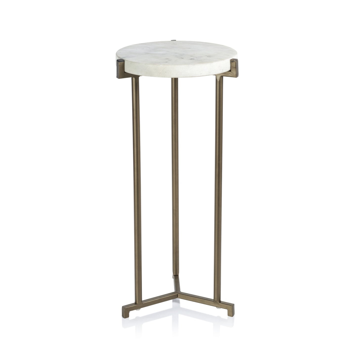 Rica Marble on Antique Brass Cocktail Table - Furniture by Carlyle Avenue
