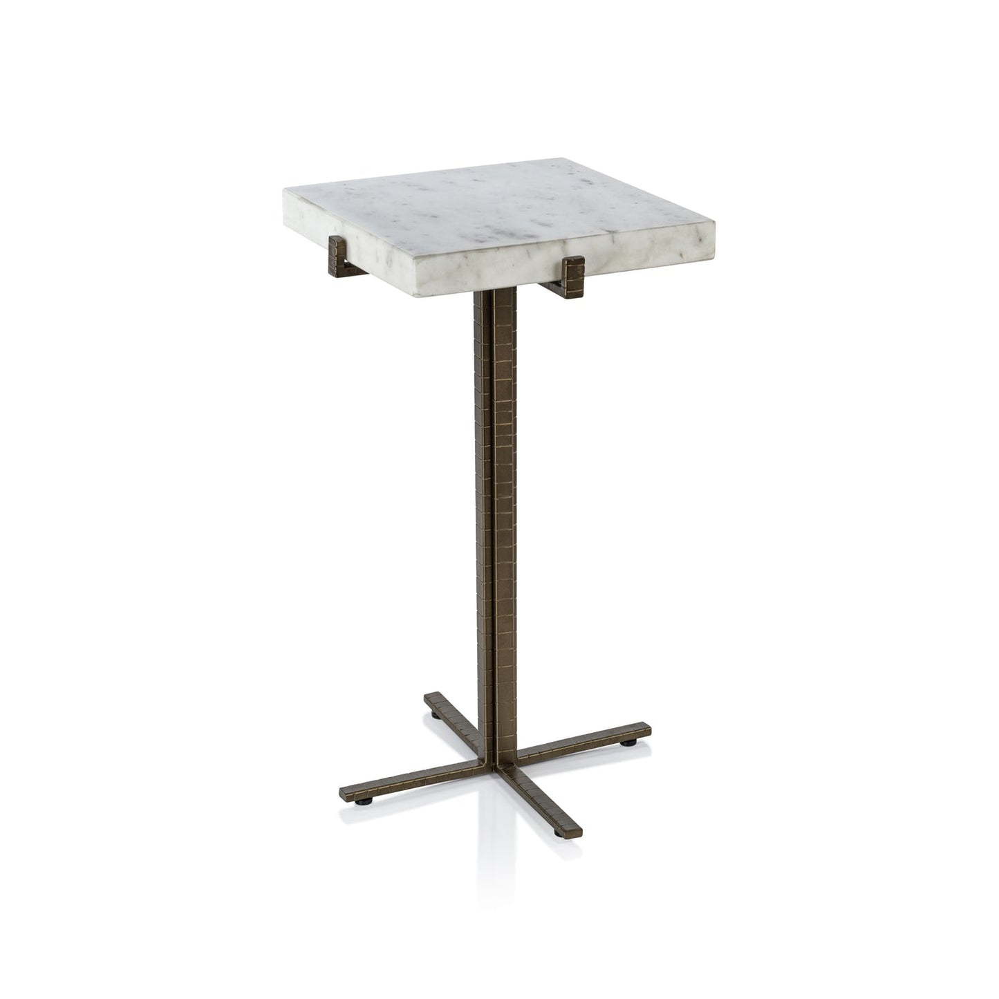 Mayfair Marble on Antique Brass Side Table - Furniture by Carlyle Avenue