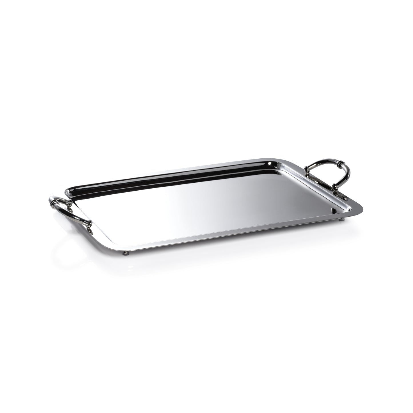 Manetta Steel & Brass Tray - Polished Nickel - 5 sizes - Trays by Carlyle Avenue