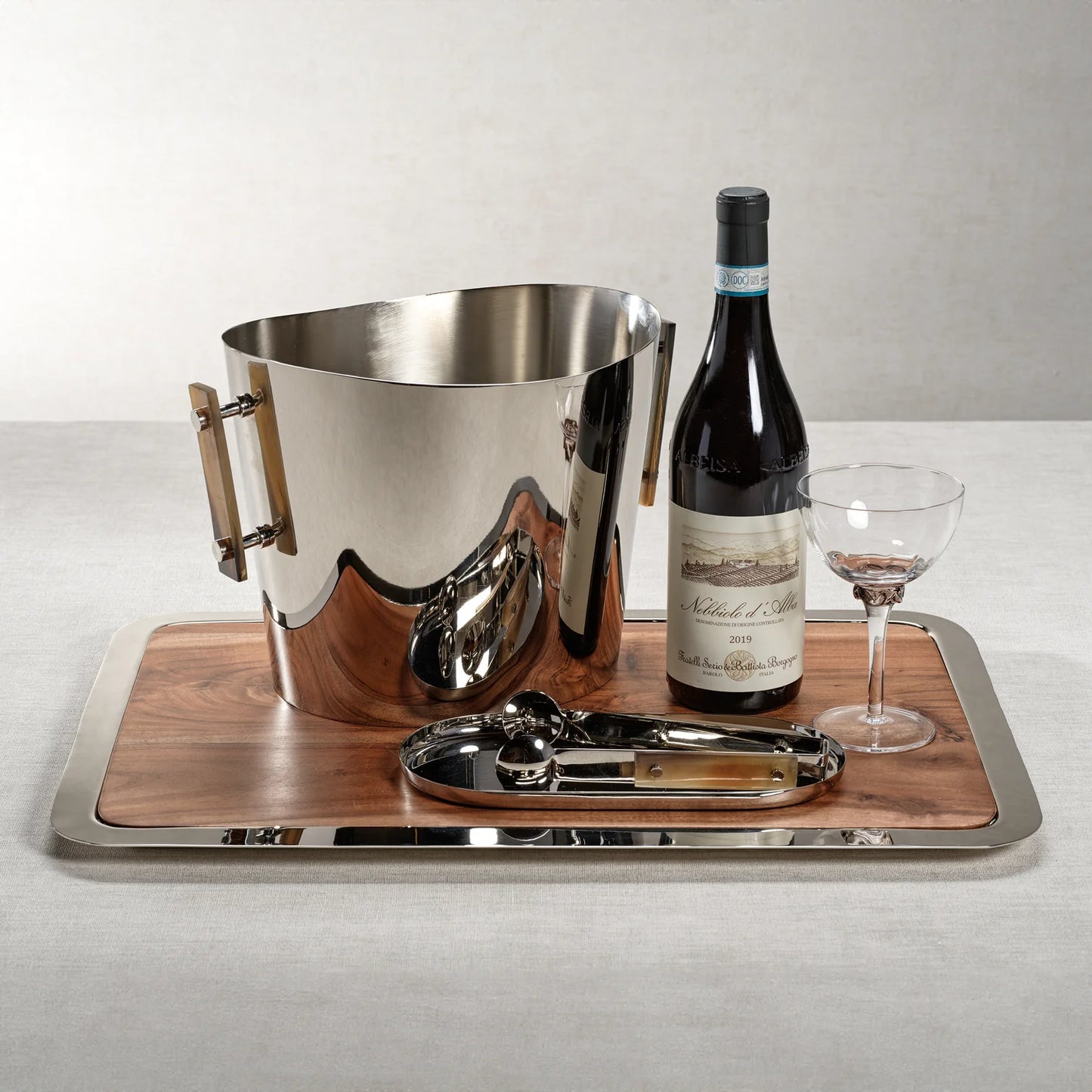 Brasserie Steel and Acacia Wood All-In-One Gastronomy Board - Trays by Carlyle Avenue