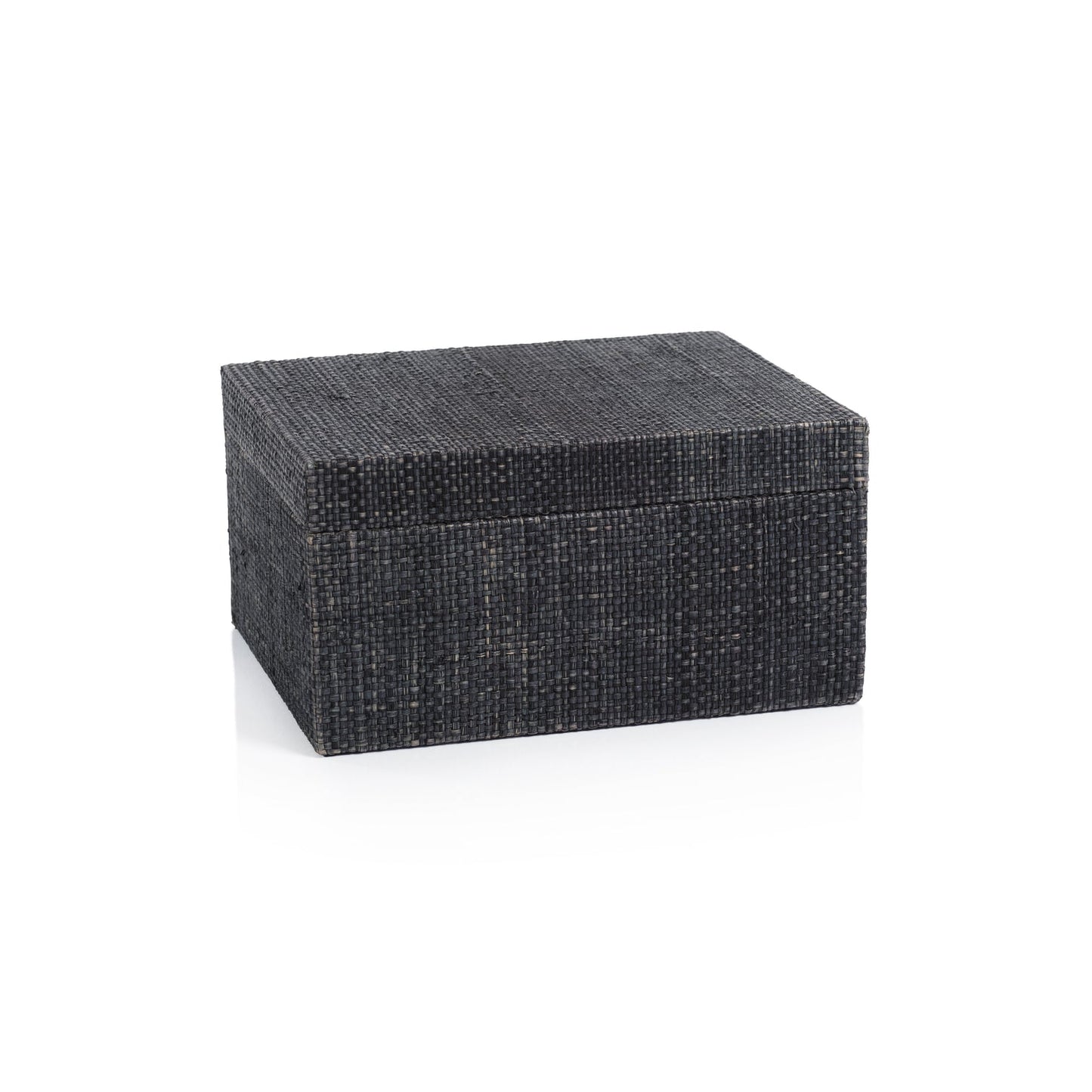 Deep Blue Raffia and Chambray Box - Boxes by Carlyle Avenue