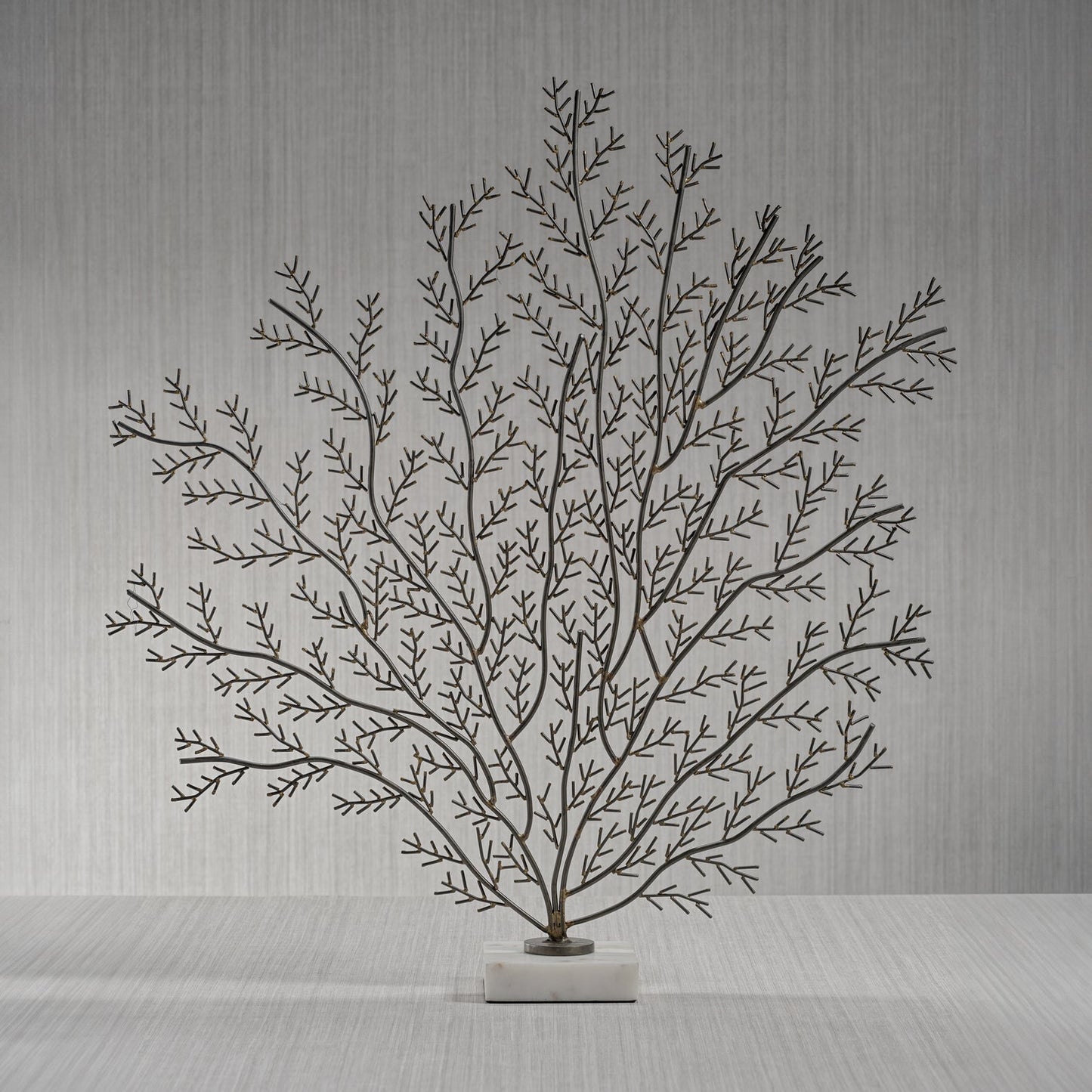 Coral Branch Metal Sculpture on Marble Base - Decorative Accessories by Carlyle Avenue