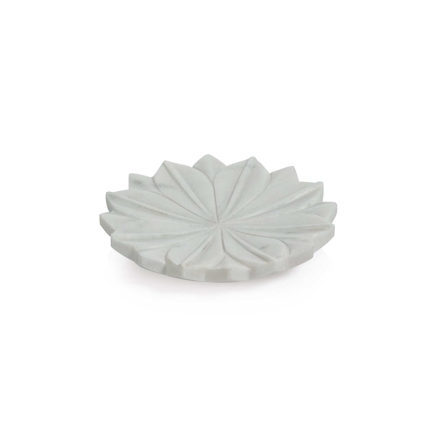 Lotus Marble Dish - White - Soap Dish by Carlyle Avenue