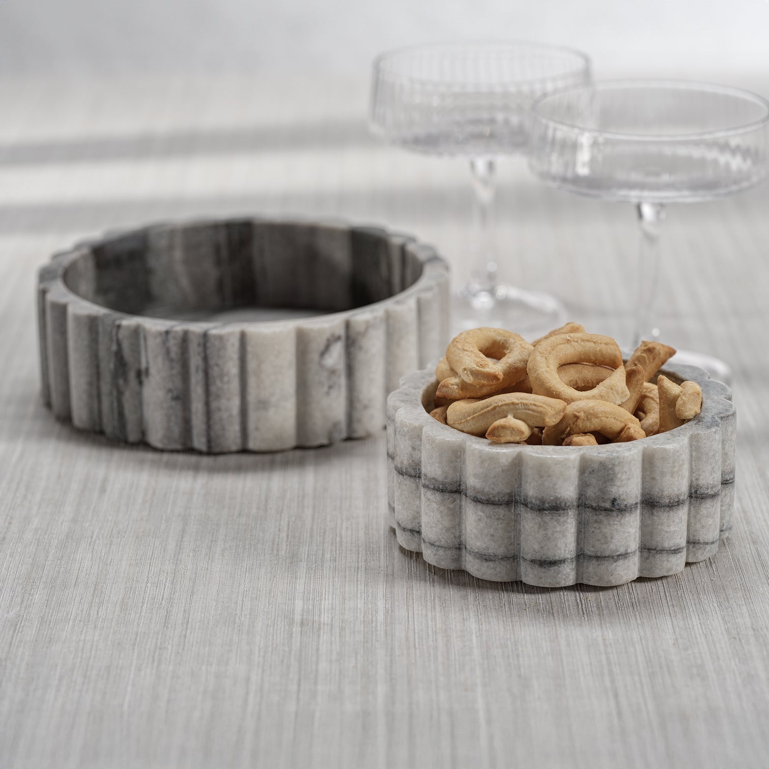 Grey Marble Condiment Bowl