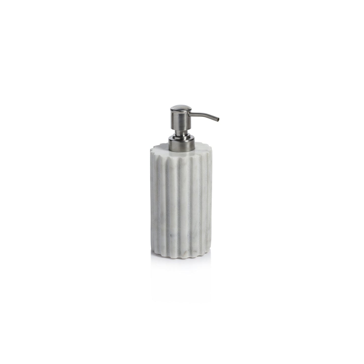 Camogli Fluted White Marble Soap / Lotion Dispenser - Soap Dispenser by Carlyle Avenue