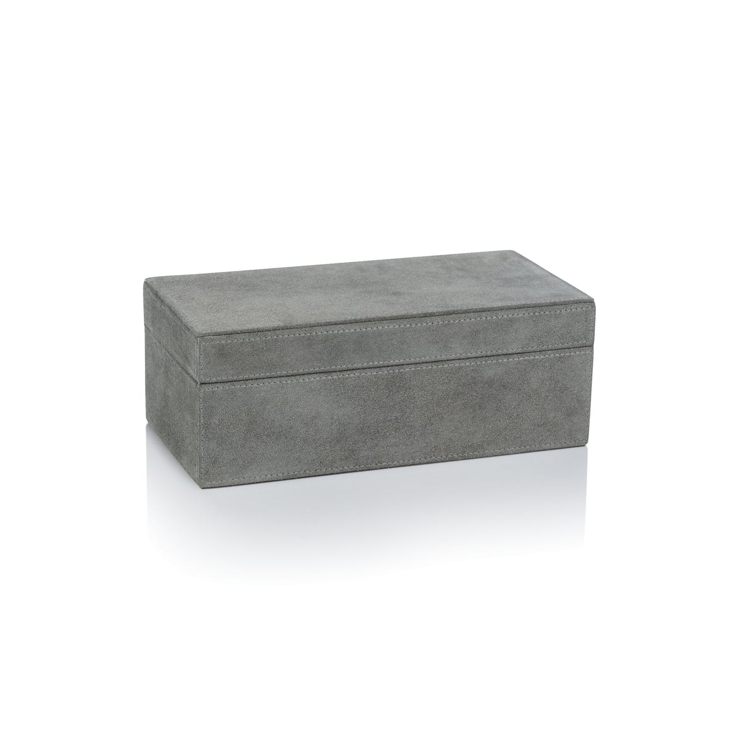 Suede Box - Shoreline Gray - Decorative Accessories by Carlyle Avenue