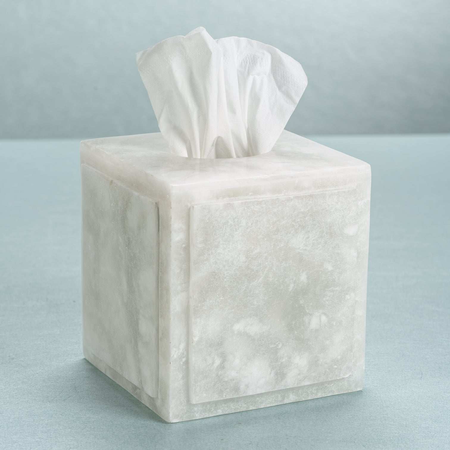 Côte d'Azur Alabaster Tissue Box
