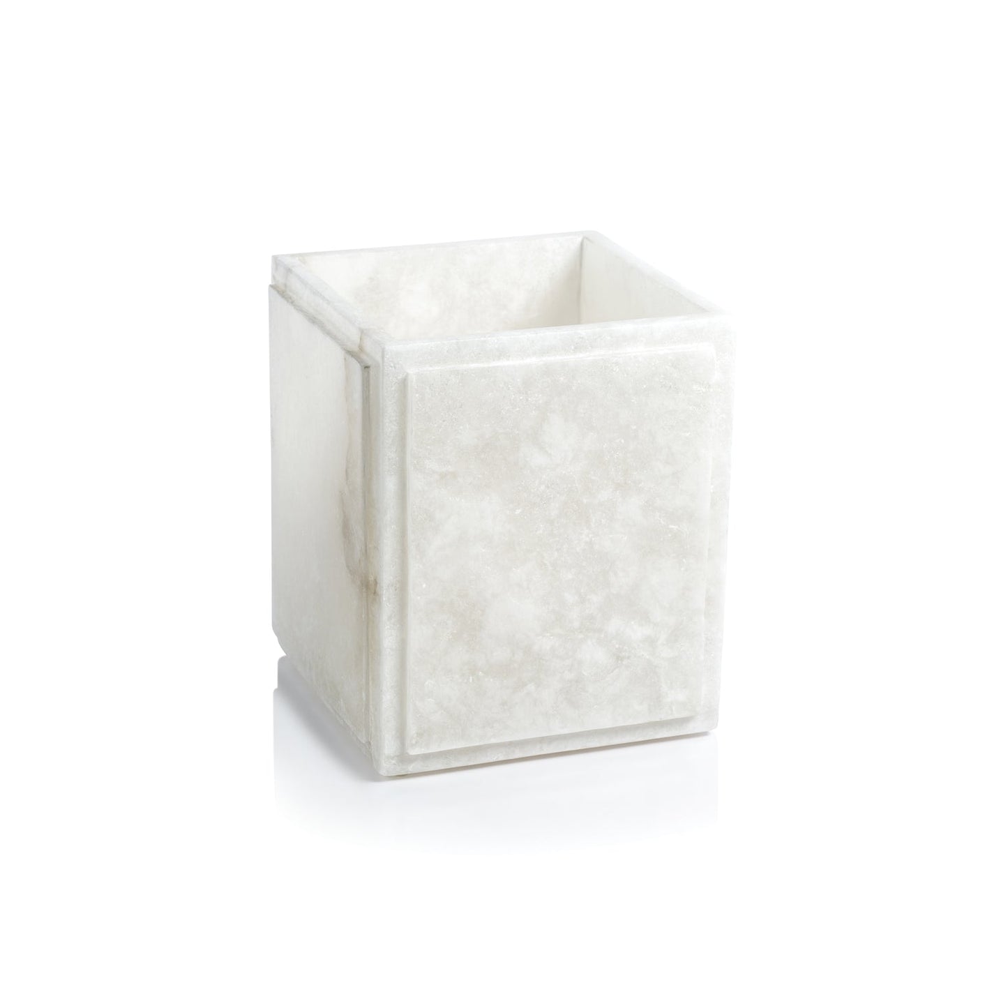 Côte d'Azur Alabaster Wastebasket - Decorative Accessories by Carlyle Avenue