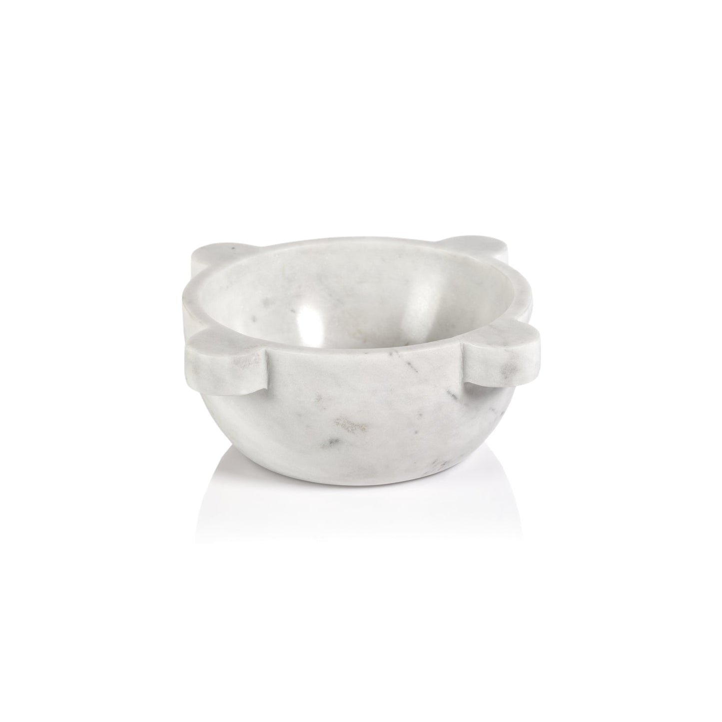 Roma Marble Mortar / Condiment Bowl - White - Bowls by Carlyle Avenue