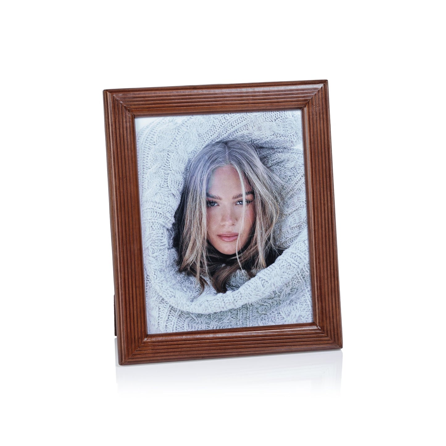 Alpenloge Leather Photo Frame - Tobacco - Picture Frames by Carlyle Avenue