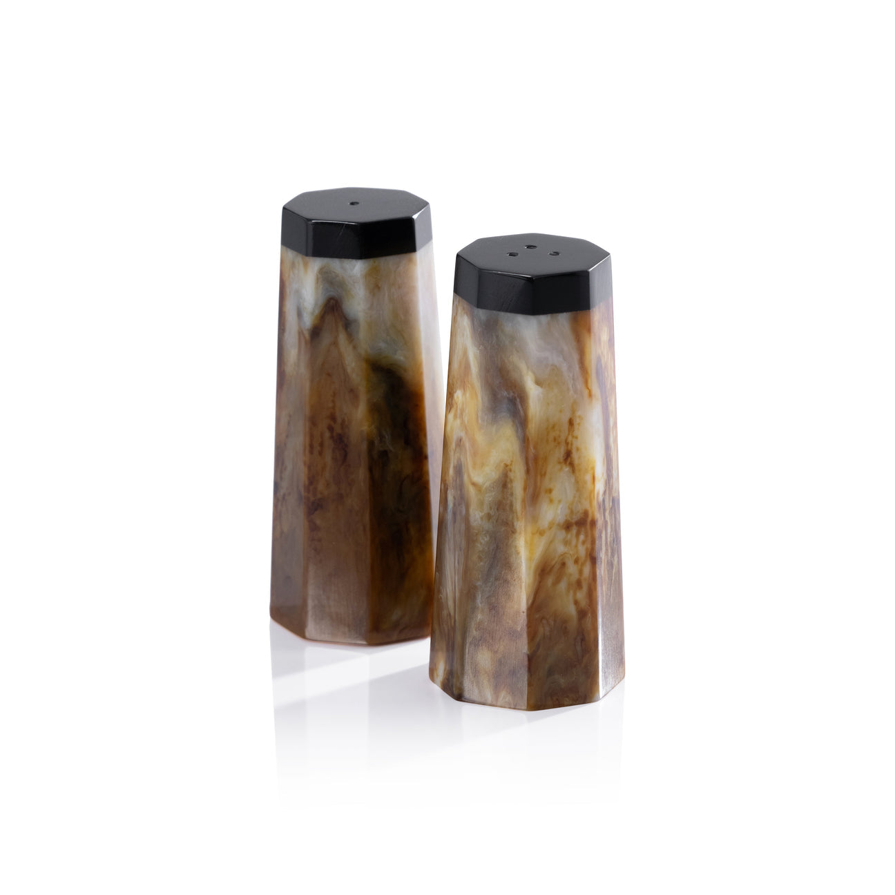 Burl Wood Design Resin Salt and Pepper Shaker Set - Tableware by Carlyle Avenue