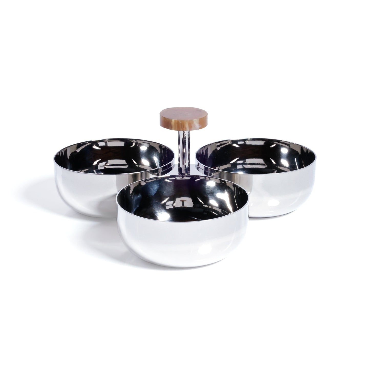 Spiga Condiment Set - Nickel & Amber