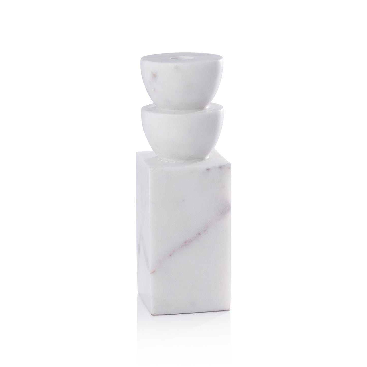 Stacked Design Marble Candle Holder - Candle Holders by Carlyle Avenue