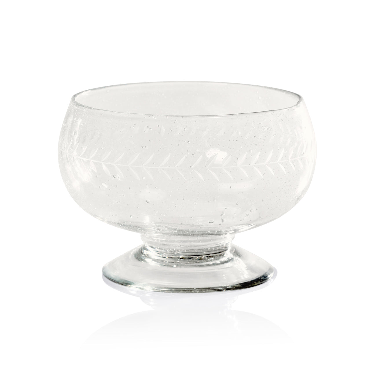 Tuscan Handmade Etched Glass Condiment Bowl - Bowls by Carlyle Avenue