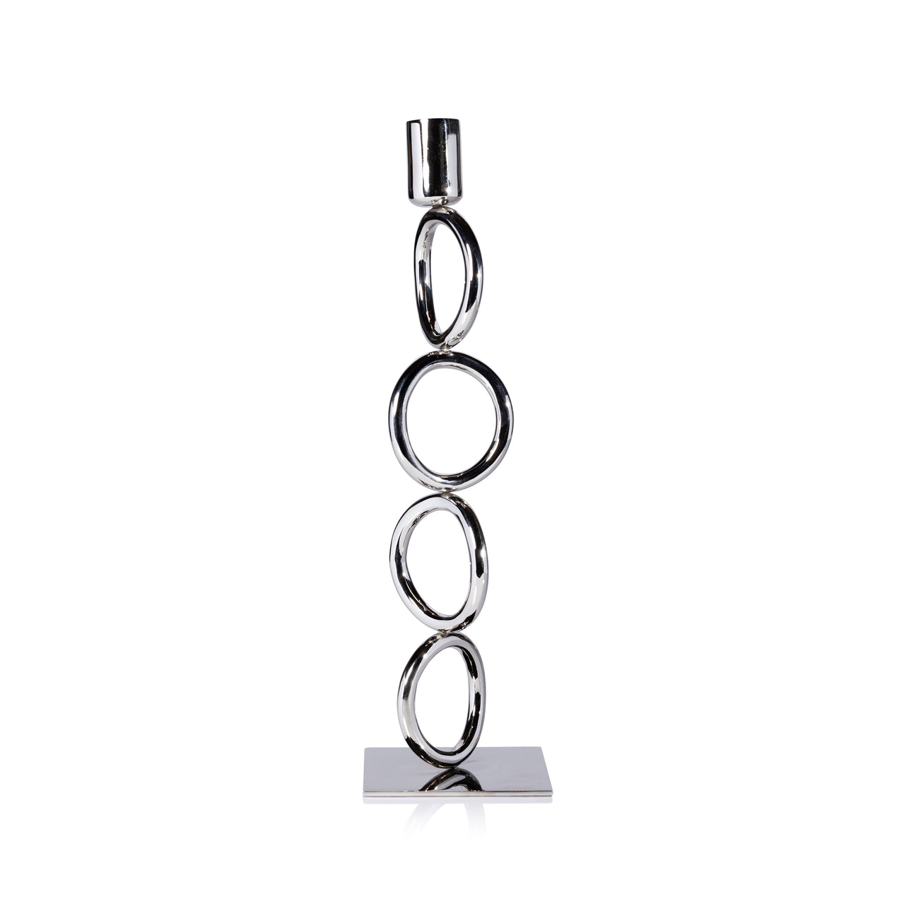 Circa Candle Holder - Polished Nickel - Candle Holders by Carlyle Avenue