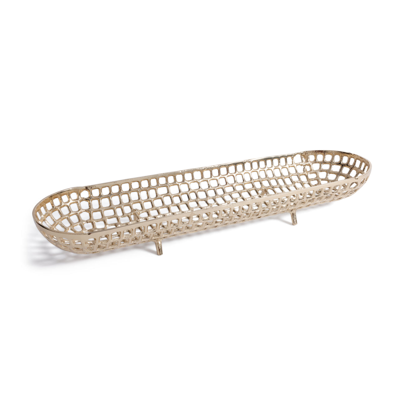 Oval Alloy Tray - Gold