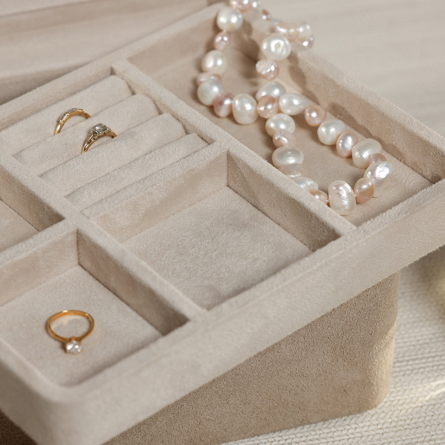 Linea Suede Jewelry Box