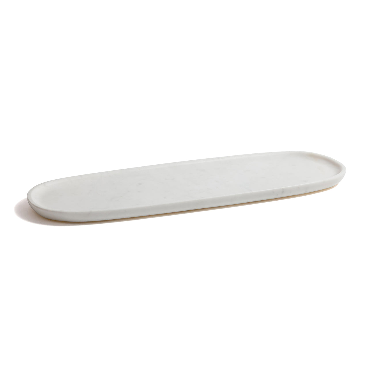 Oval Marble Serving Tray - White