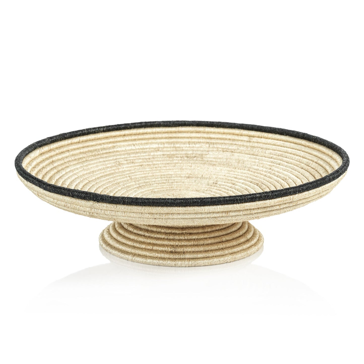 Martigues Coiled Abaca Footed Bowl - Decorative Bowls by Carlyle Avenue