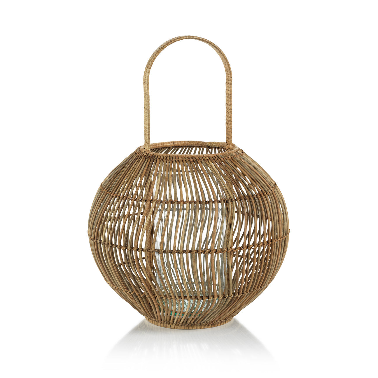 Portofino Rattan Woven Lantern - Lantern by Carlyle Avenue