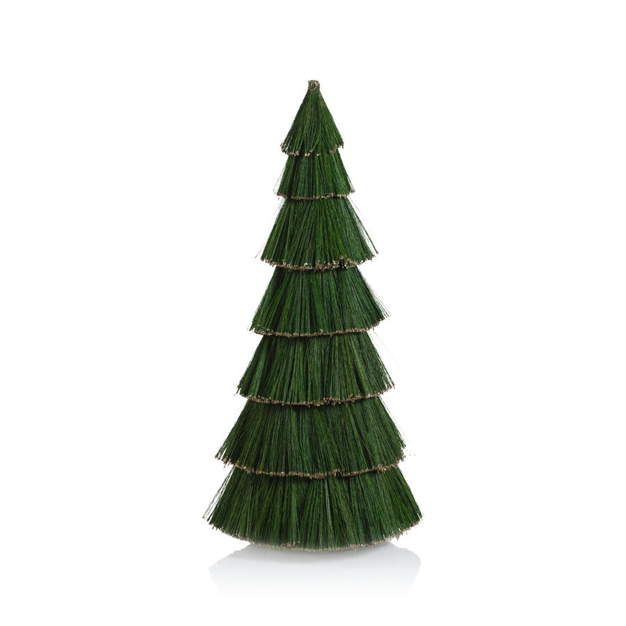 Tiger Grass Green Tree with Gold Glitter Trim - Christmas Trees by Carlyle Avenue