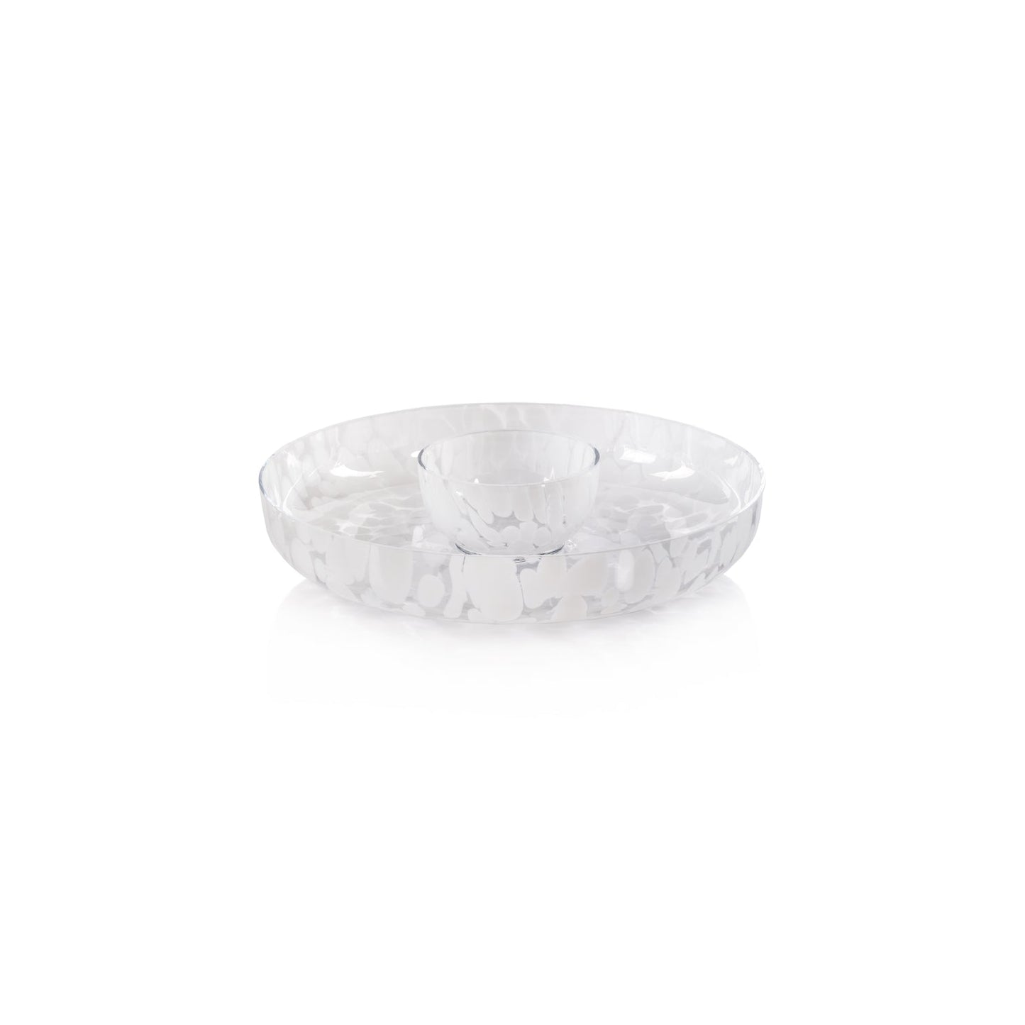 White Opal Chip & Dip Set - Bowls, Trays by Carlyle Avenue
