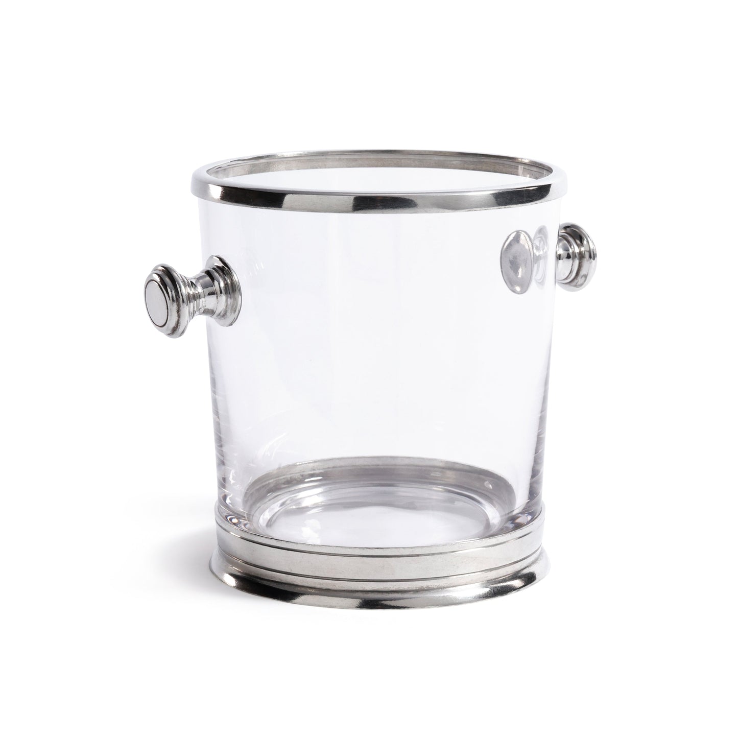 St. Anton Pewter and Glass Ice Bucket with Handles - Barware by Carlyle Avenue