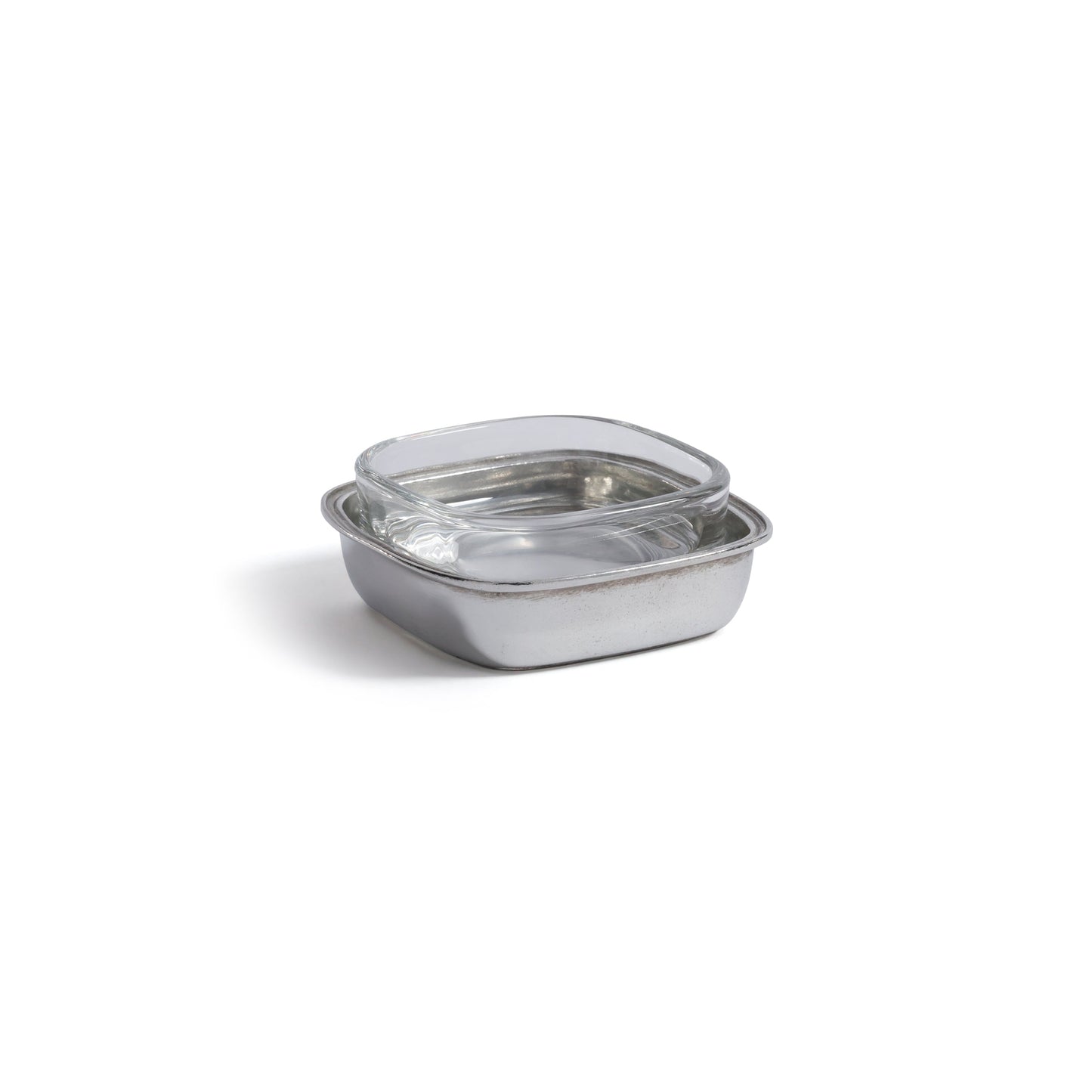 St. Moritz Pewter and Glass Single Condiment Set - Serveware by Carlyle Avenue