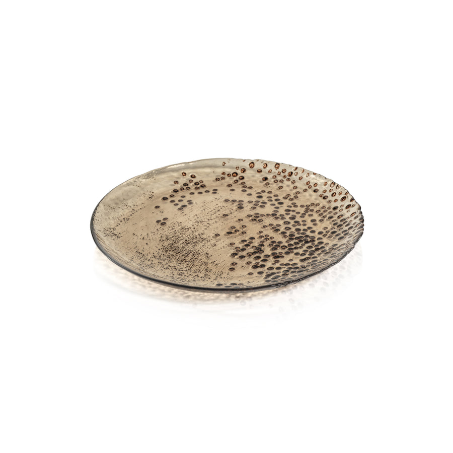 Dotted Glass Plate - Chocolate - Tableware by Carlyle Avenue