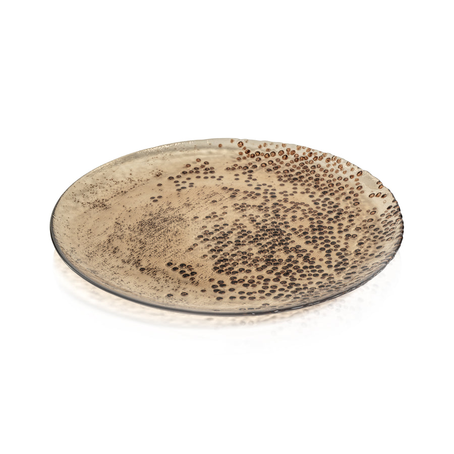 Dotted Glass Plate - Chocolate - Tableware by Carlyle Avenue