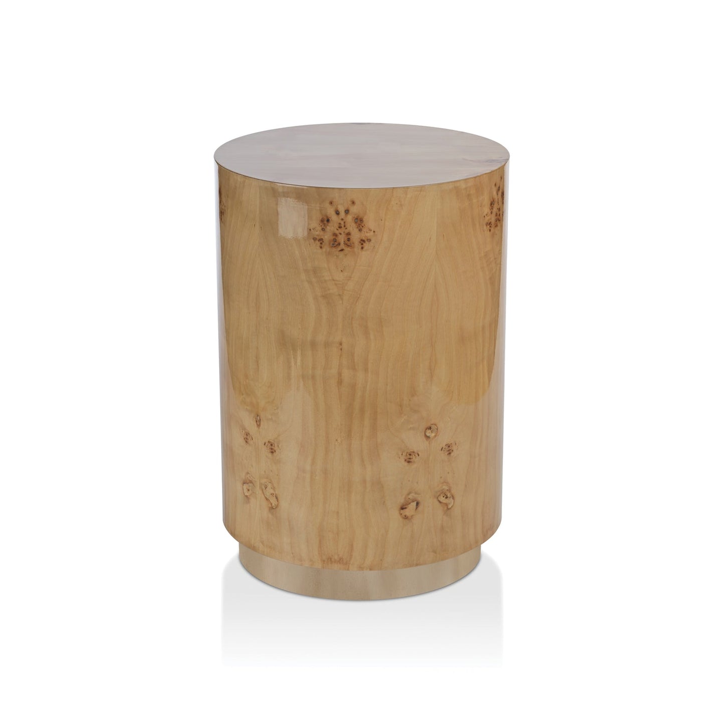 Leela Burlwood Veneer Stool / Table - Large - Furniture by Carlyle Avenue