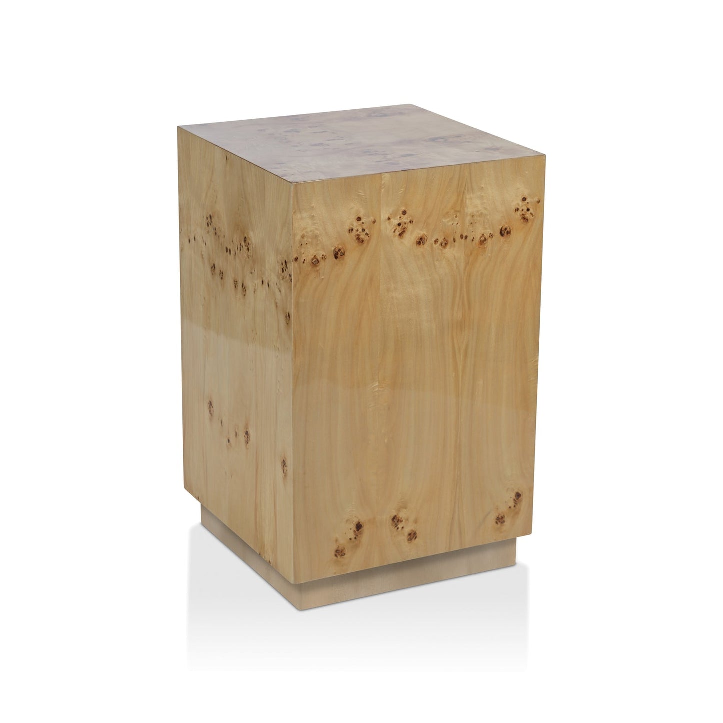 Leela Burlwood Veneer Stool / Table - Square - Furniture by Carlyle Avenue