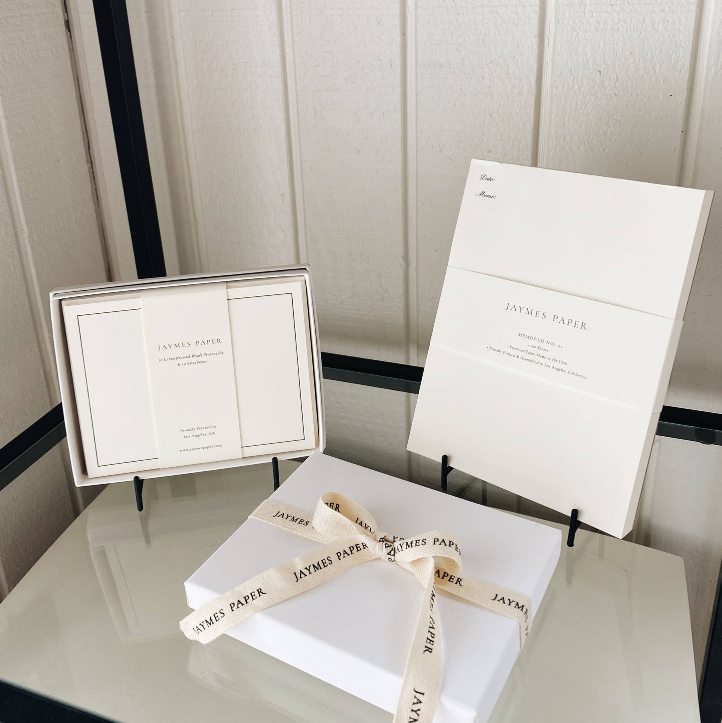 Letterpressed Notecard No. 01 Set of 10 Double Border No Ink