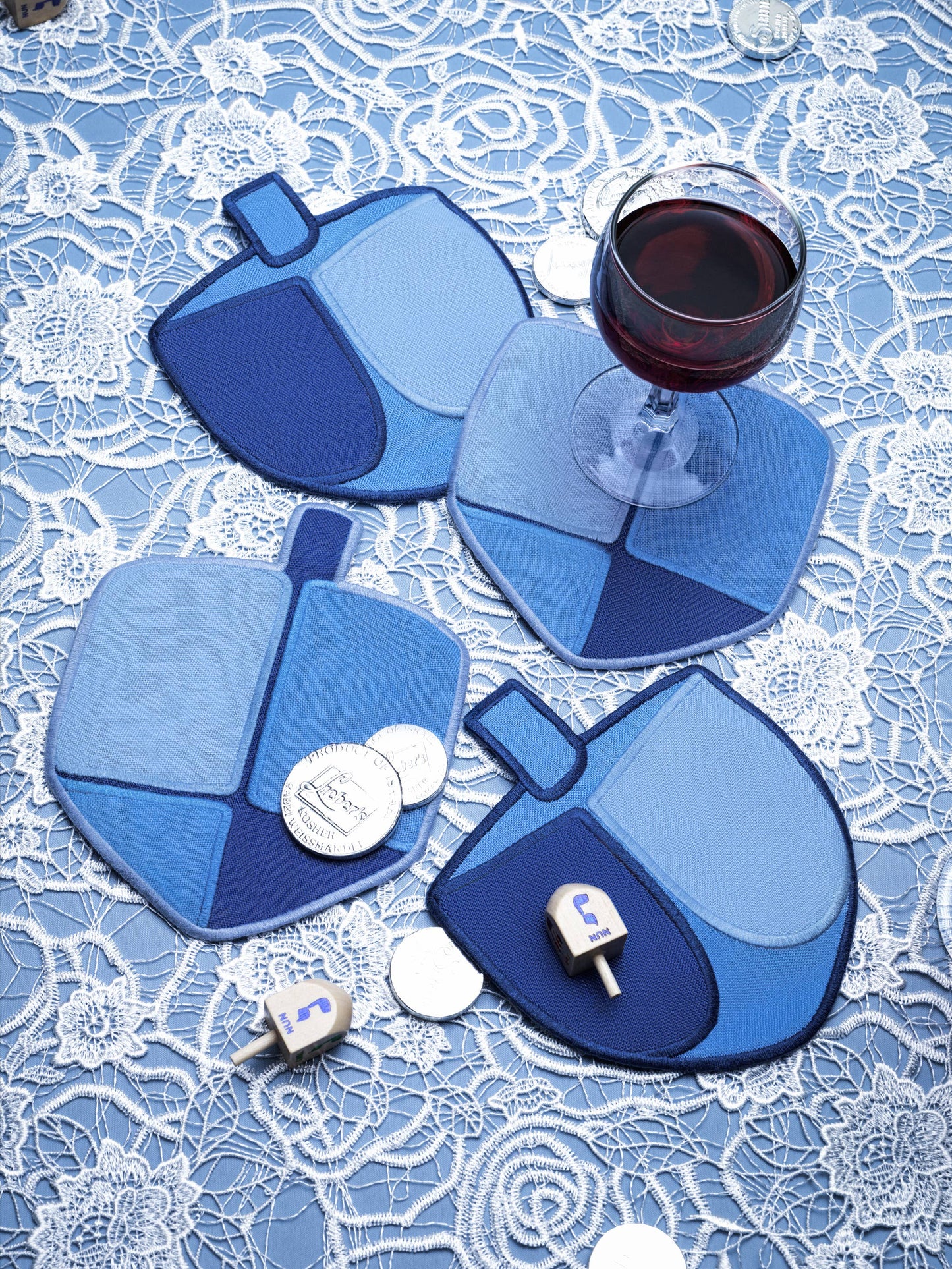 🎄NEW🎄Dreidel Cocktail Napkins - Set of 4