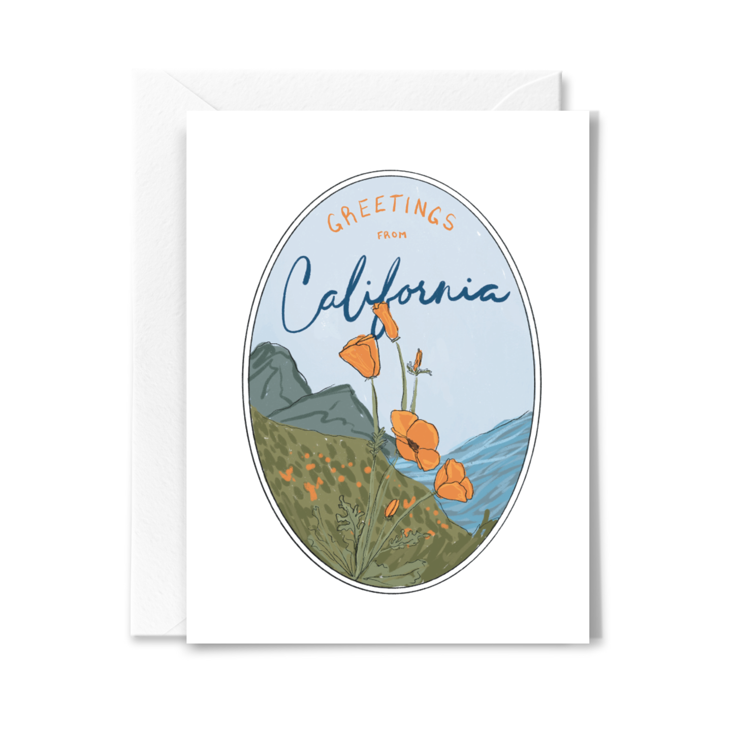 California Poppies Card - by Carlyle Avenue