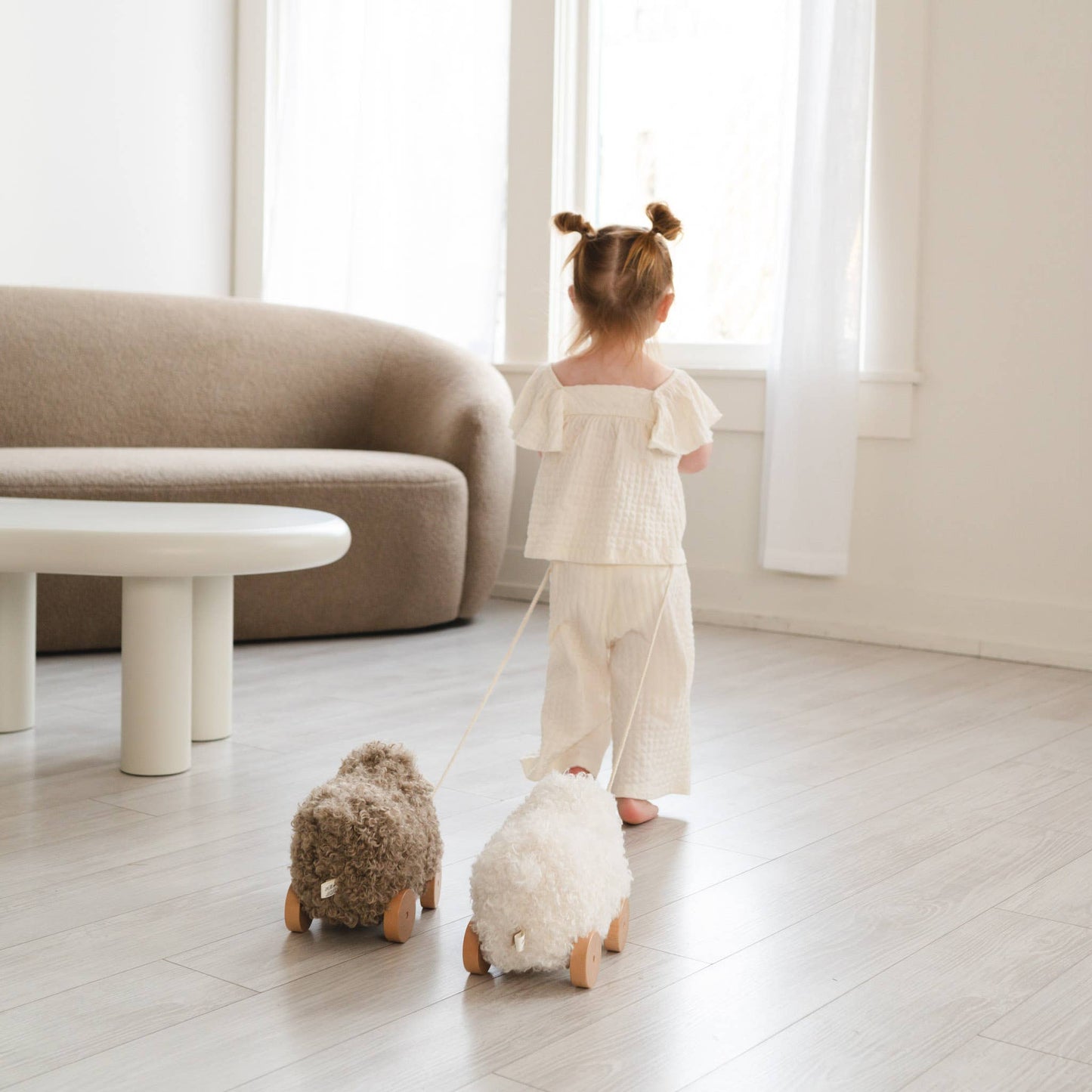 BUTTON // pull-along sheep taupe - by Carlyle Avenue