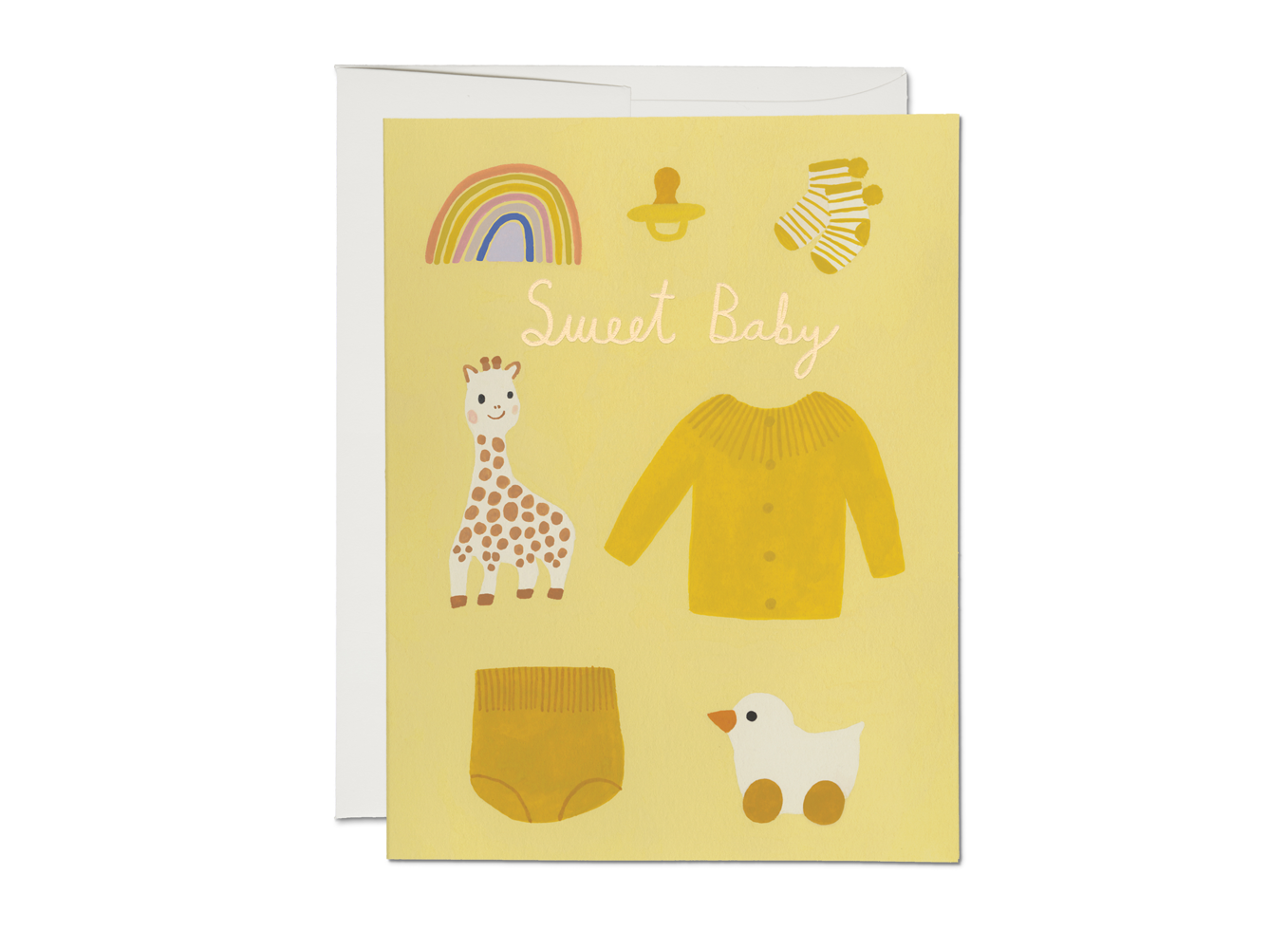 Yellow Baby greeting card - Greeting Cards by Carlyle Avenue