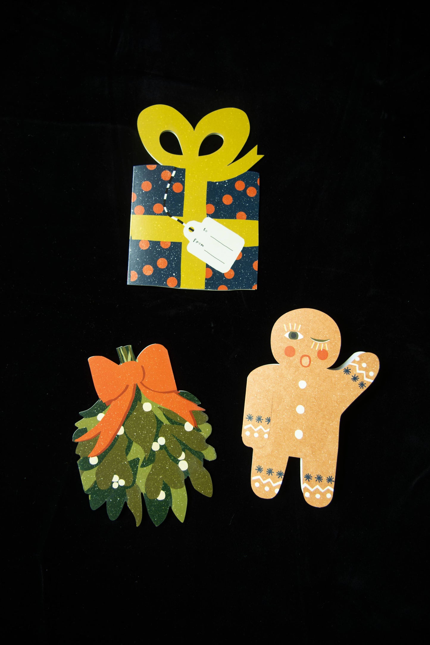 Gingerbread Man Holiday - Die Cut Card