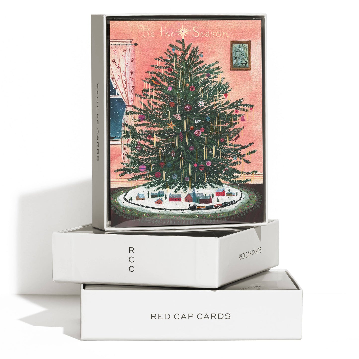 Tinsel Tree holiday greeting card - Greeting Cards by Carlyle Avenue
