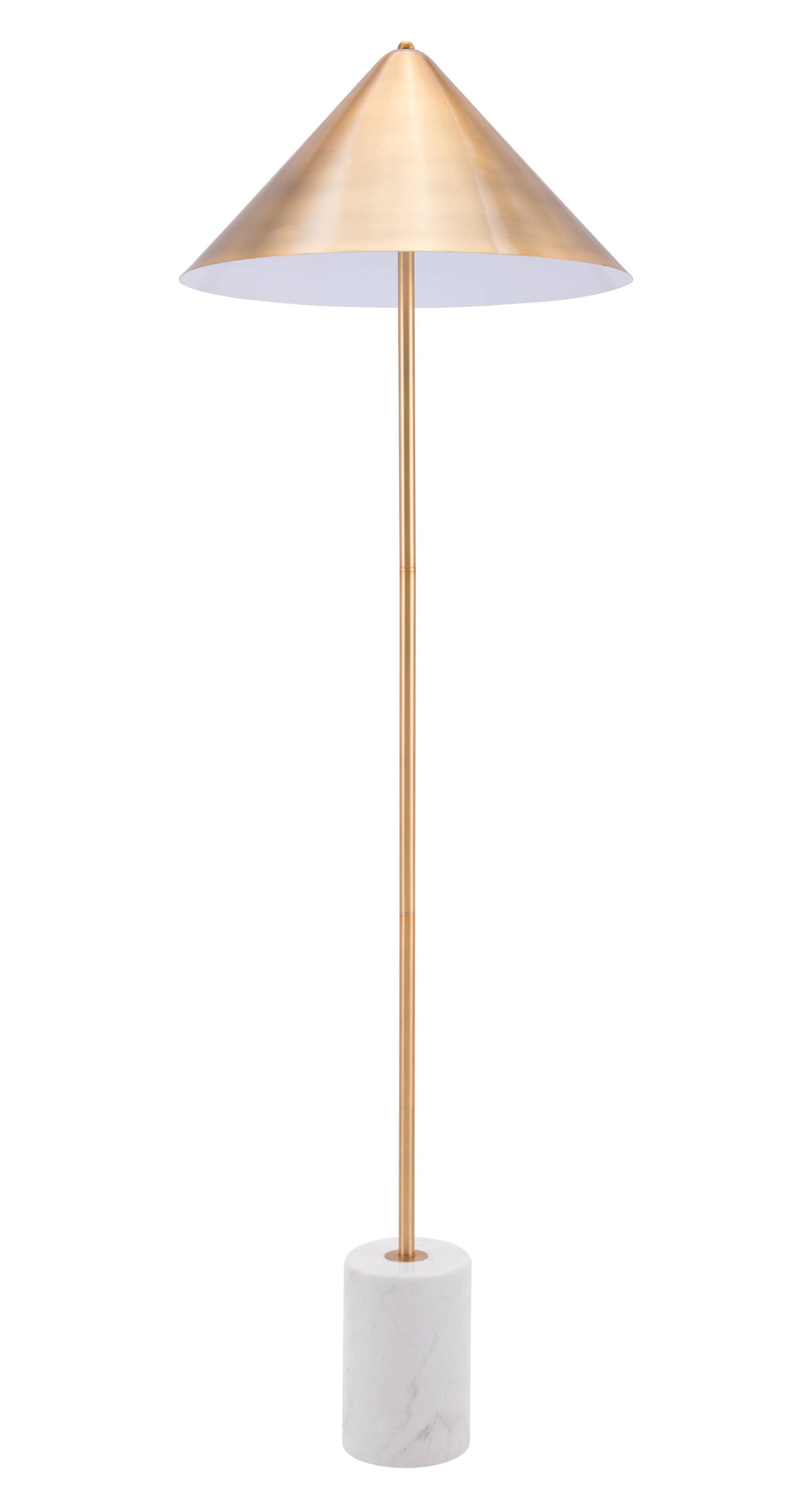 Bianca Floor Lamp Brass & White - by Carlyle Avenue
