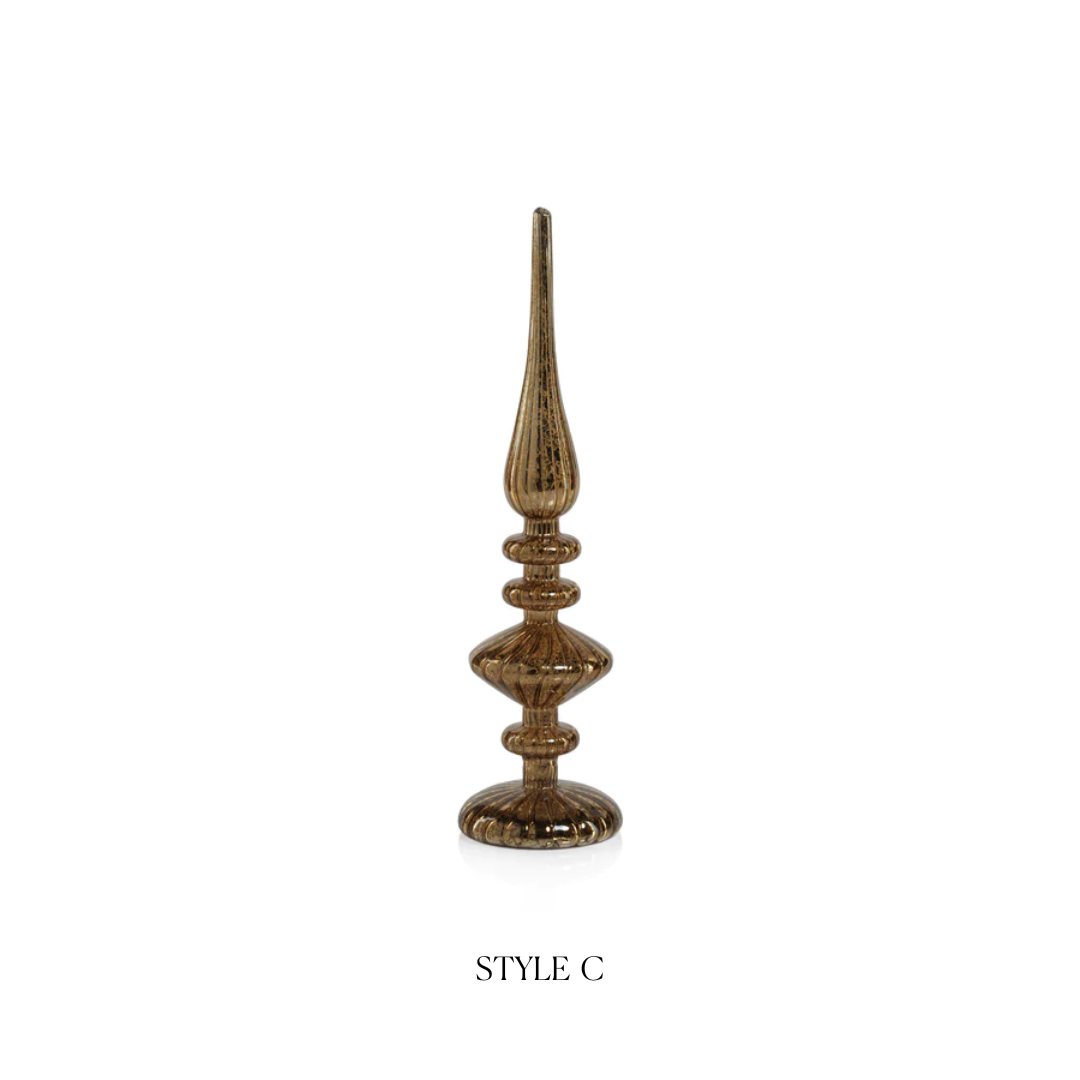 Decorative LED Finial - Antique Gold - Christmas Decor by Carlyle Avenue