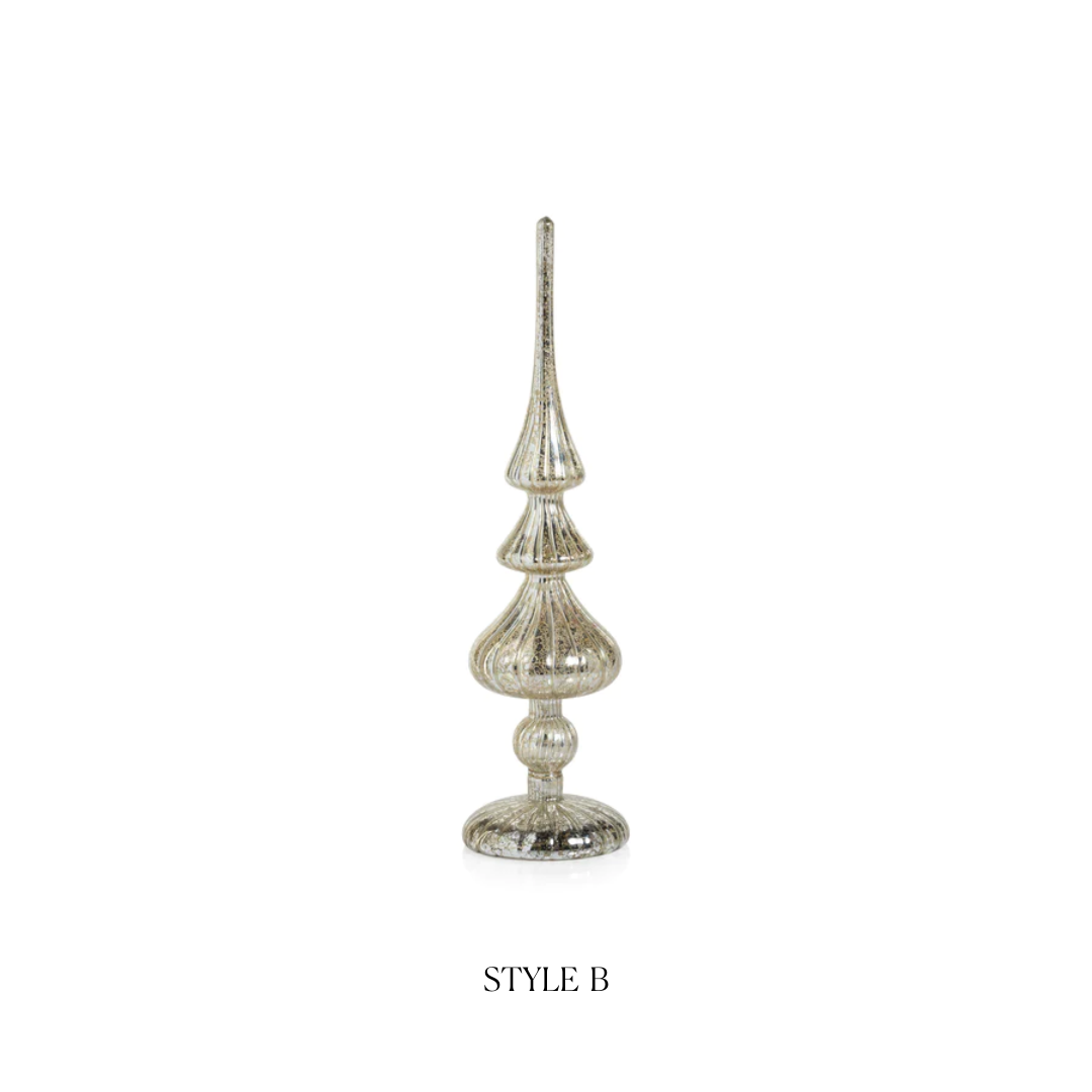 Decorative LED Finial - Antique Silver - Christmas Decor by Carlyle Avenue