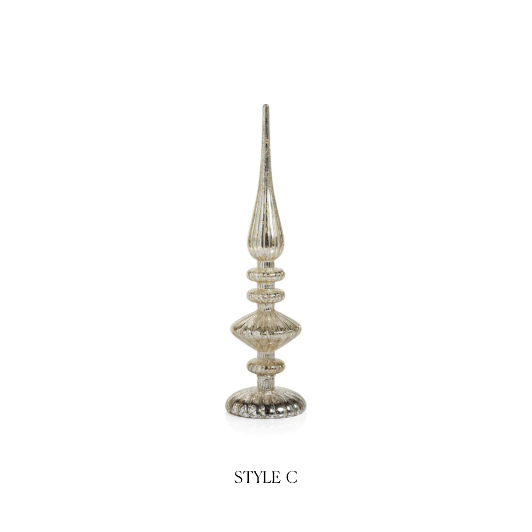 Decorative LED Finial - Antique Silver - Christmas Decor by Carlyle Avenue