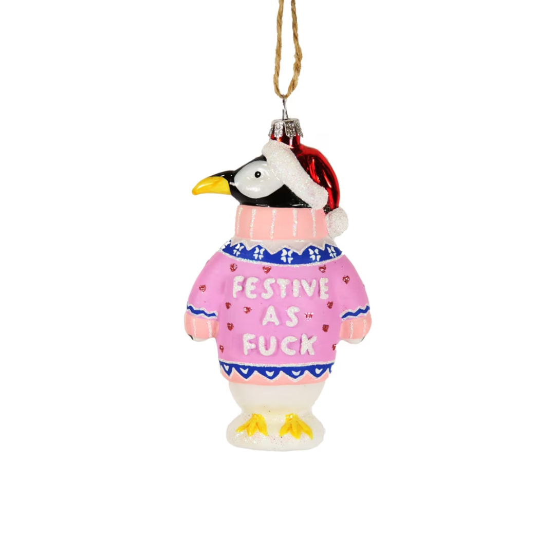 Festive Sweater Penguin Ornament - Ornaments by Carlyle Avenue