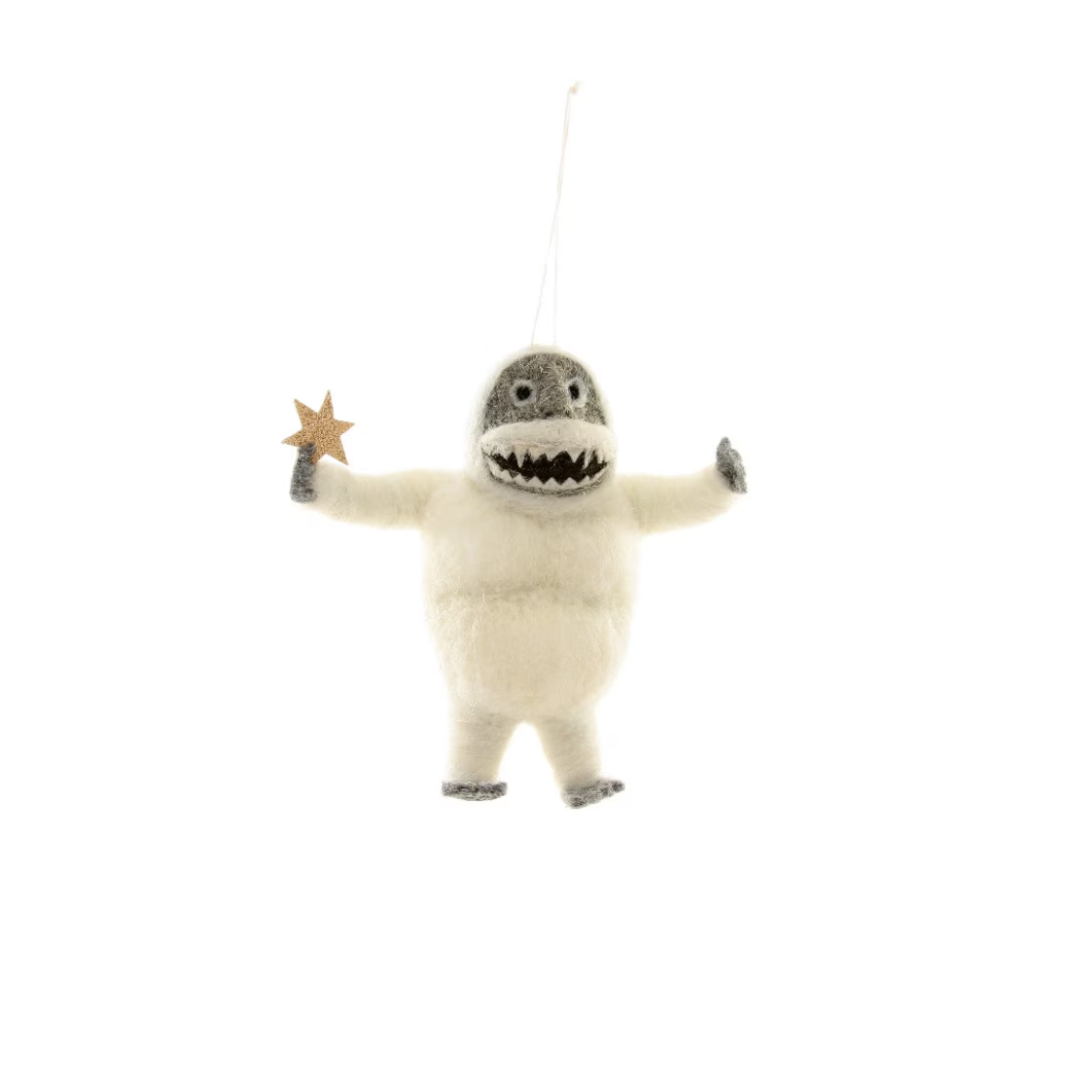 Felted Abominable Snowman Ornament - Ornaments by Carlyle Avenue