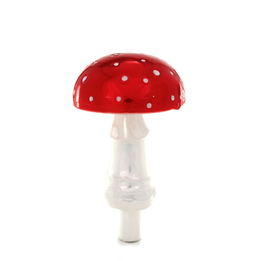Red Mushroom (Amanita Muscaria) Tree Topper - Large - Ornaments by Carlyle Avenue