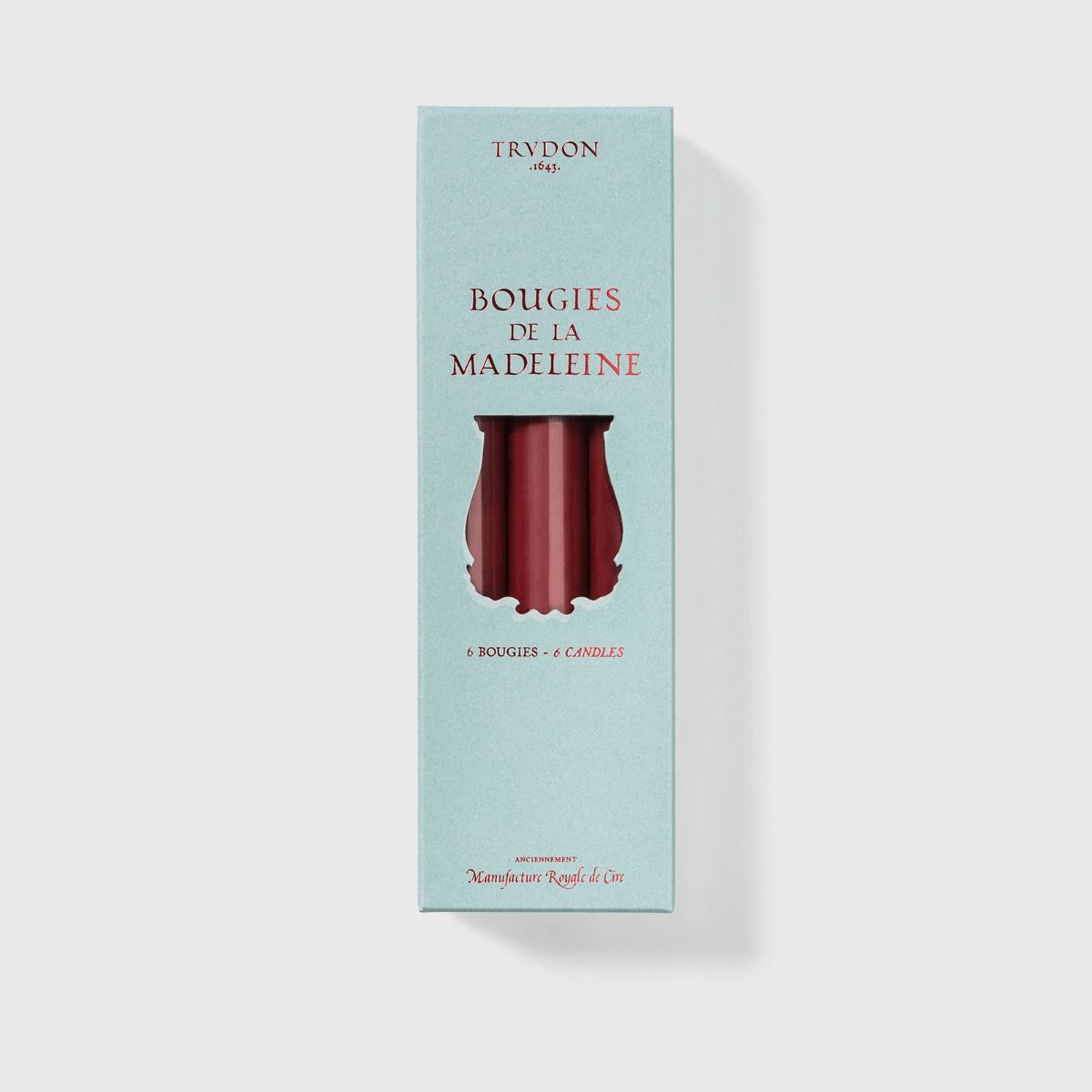 Madeleine Taper Candles - Burgundy - Candles by Carlyle Avenue